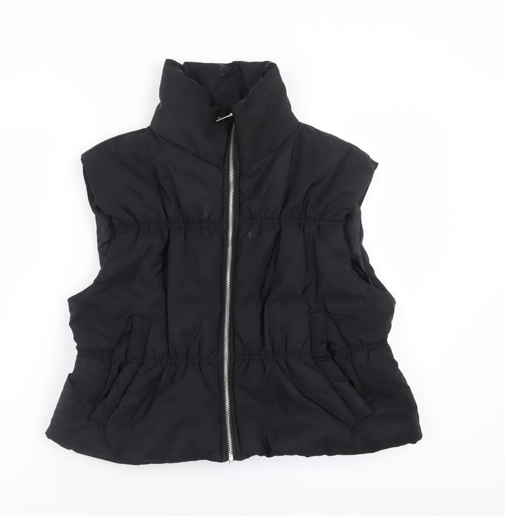 PrettyLittleThing Womens Black Size 10 Puffer Waistcoat