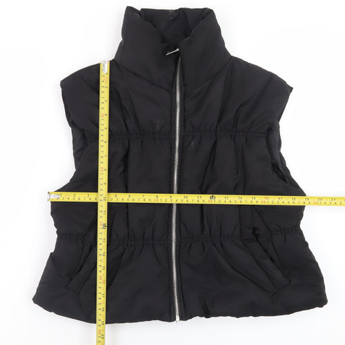 PrettyLittleThing Womens Black Size 10 Puffer Waistcoat