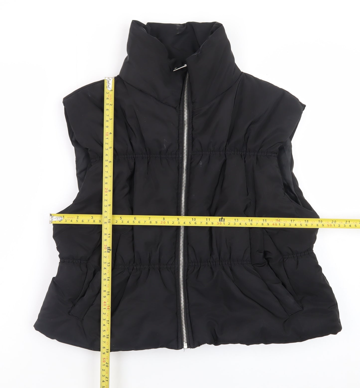 PrettyLittleThing Womens Black Size 10 Puffer Waistcoat