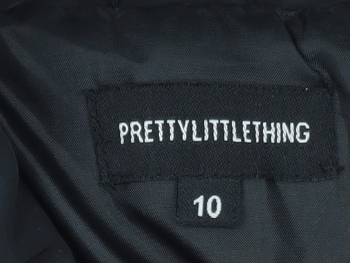 PrettyLittleThing Womens Black Size 10 Puffer Waistcoat