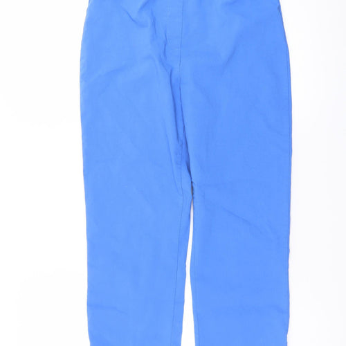 Dunnes Women’s Blue Cropped Cotton Stretch Trousers Size M