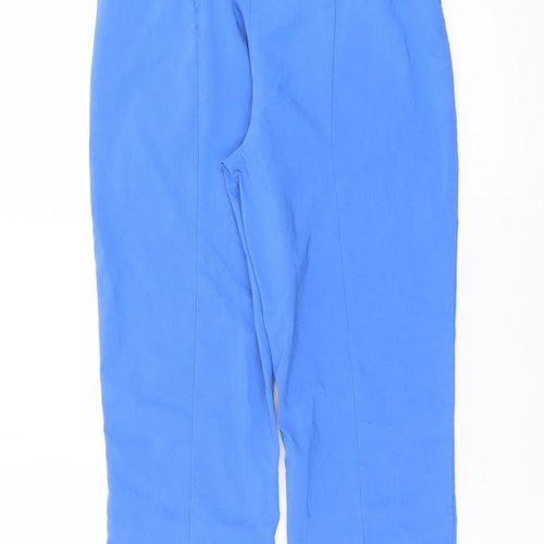 Dunnes Women’s Blue Cropped Cotton Stretch Trousers Size M