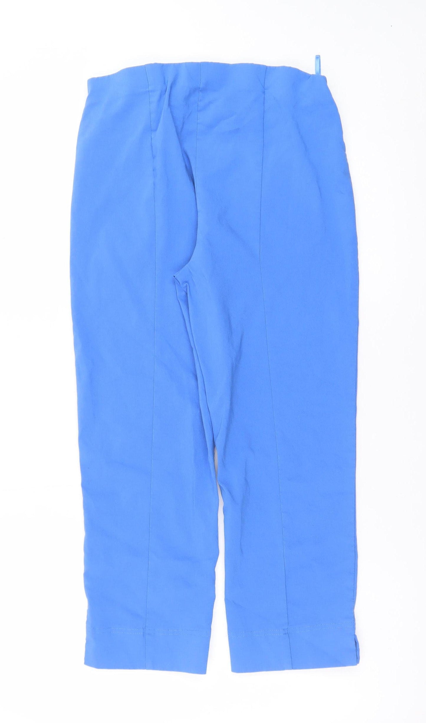 Dunnes Women’s Blue Cropped Cotton Stretch Trousers Size M