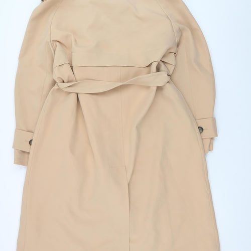 Gallery Womens Beige Size 20 Trench Coat Belted Classic Long Jacket
