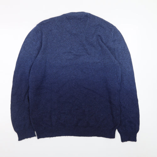 Marks and Spencer Men’s Blue XL Crew Neck Wool Cashmere Jumper