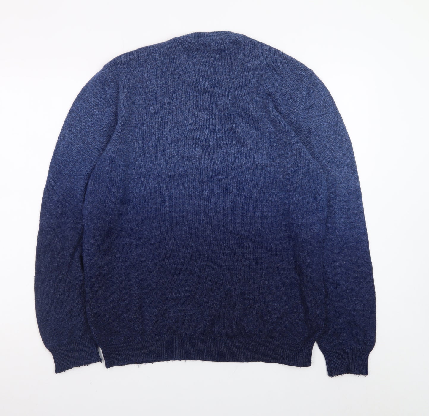 Marks and Spencer Men’s Blue XL Crew Neck Wool Cashmere Jumper