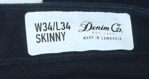 Denim Co. Women's Black Skinny Jeans Size 16 Long 34in
