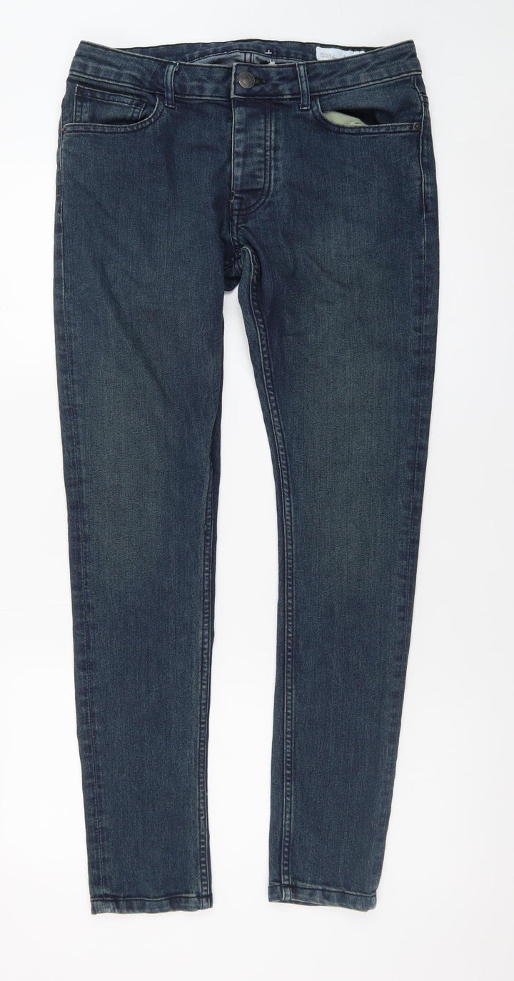 Denim Co. Men's Blue Super Skinny Jeans W34 L32 Denim