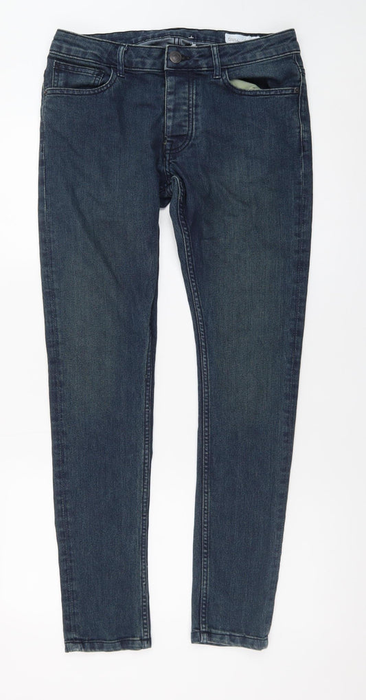 Denim Co. Men's Blue Super Skinny Jeans W34 L32 Denim