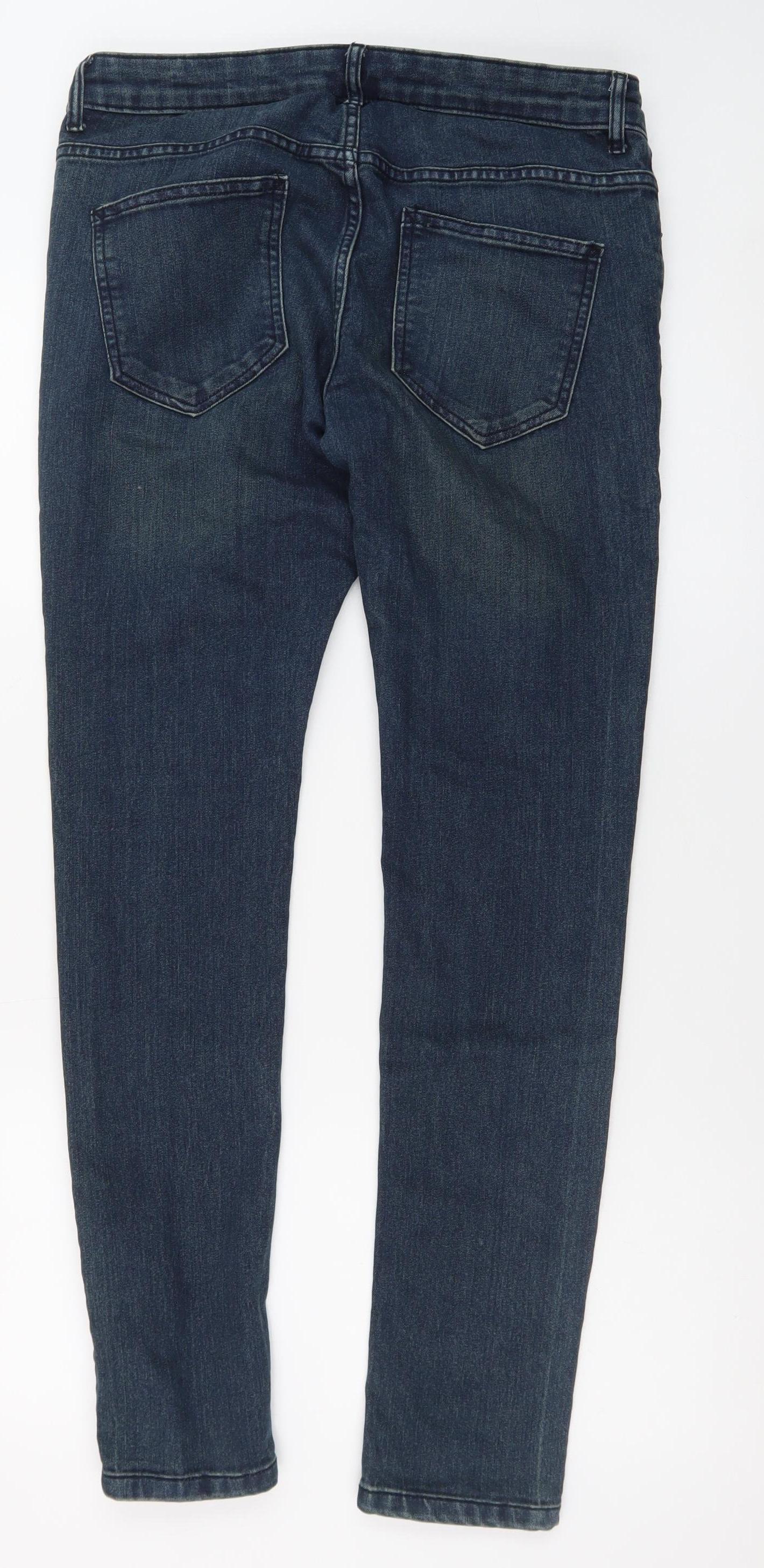 Denim Co. Men's Blue Super Skinny Jeans W34 L32 Denim