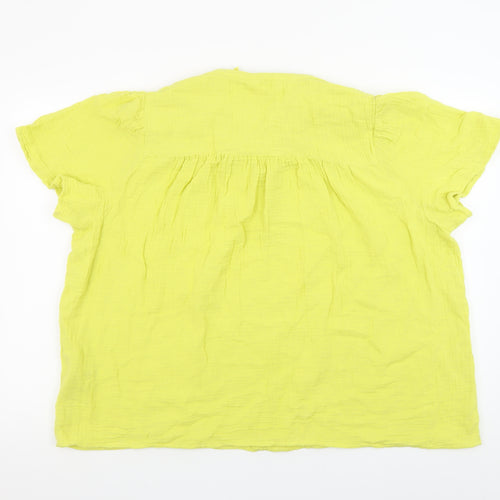 Marks and Spencer Women’s Yellow Cotton Tunic Blouse Size 20