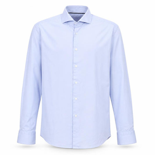 WAM Denim Men Blue XL Slim Fit Long Sleeve Dress Shirt