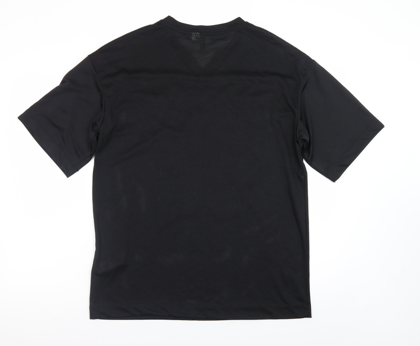 H&M Divided Women's Black XS V-Neck Mesh Jersey Top
