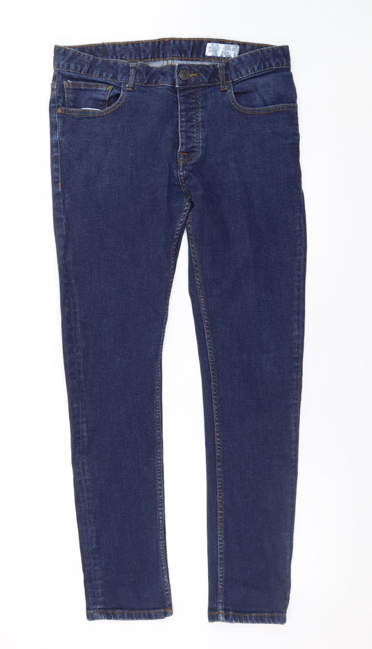 Denim Co. Men's Blue Slim Fit Skinny Jeans 34W 32L