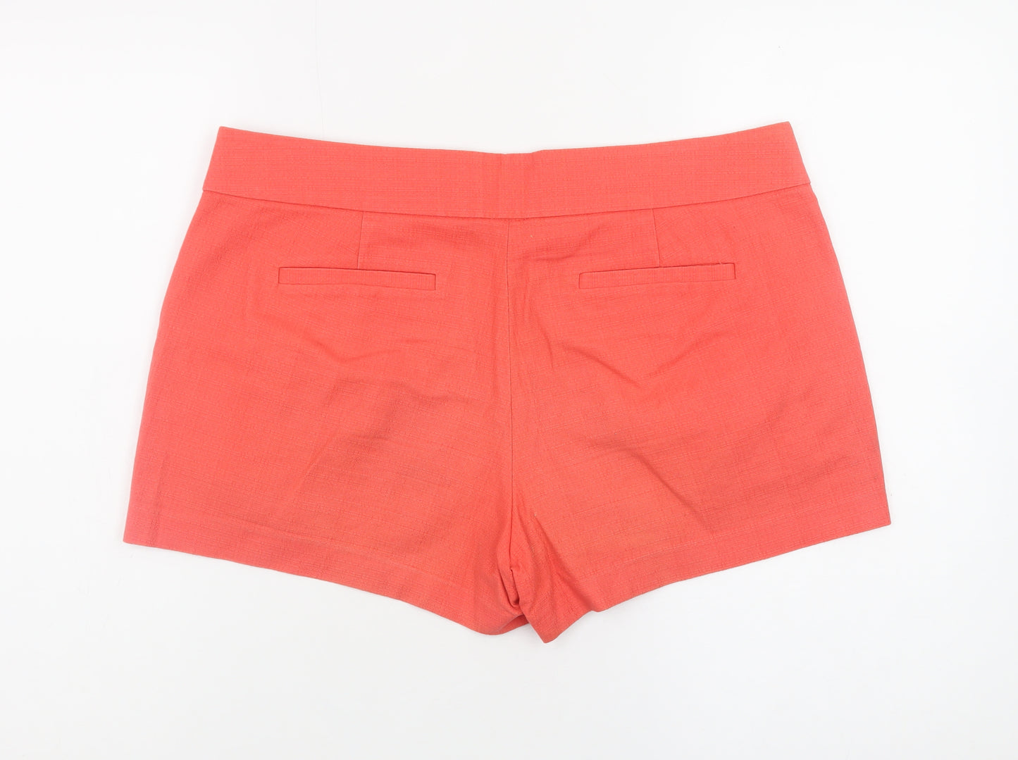 J.Crew Women's Orange Chino Shorts Size 10 Pleated Pockets Casual