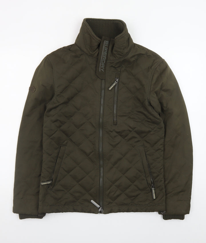 Superdry Men's Green The Windhiker Quilted Windproof Jacket M