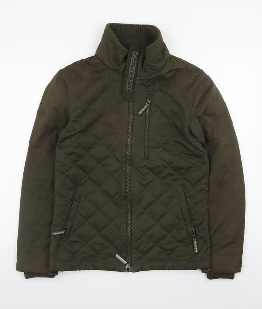 Superdry Men's Green The Windhiker Quilted Windproof Jacket M