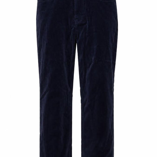 Marks and Spencer Women's Blue Velvet Straight Trousers Size 8 Short