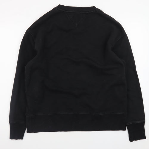 Tommy Jeans Mens Black XL Crew Neck Pullover Sweatshirt