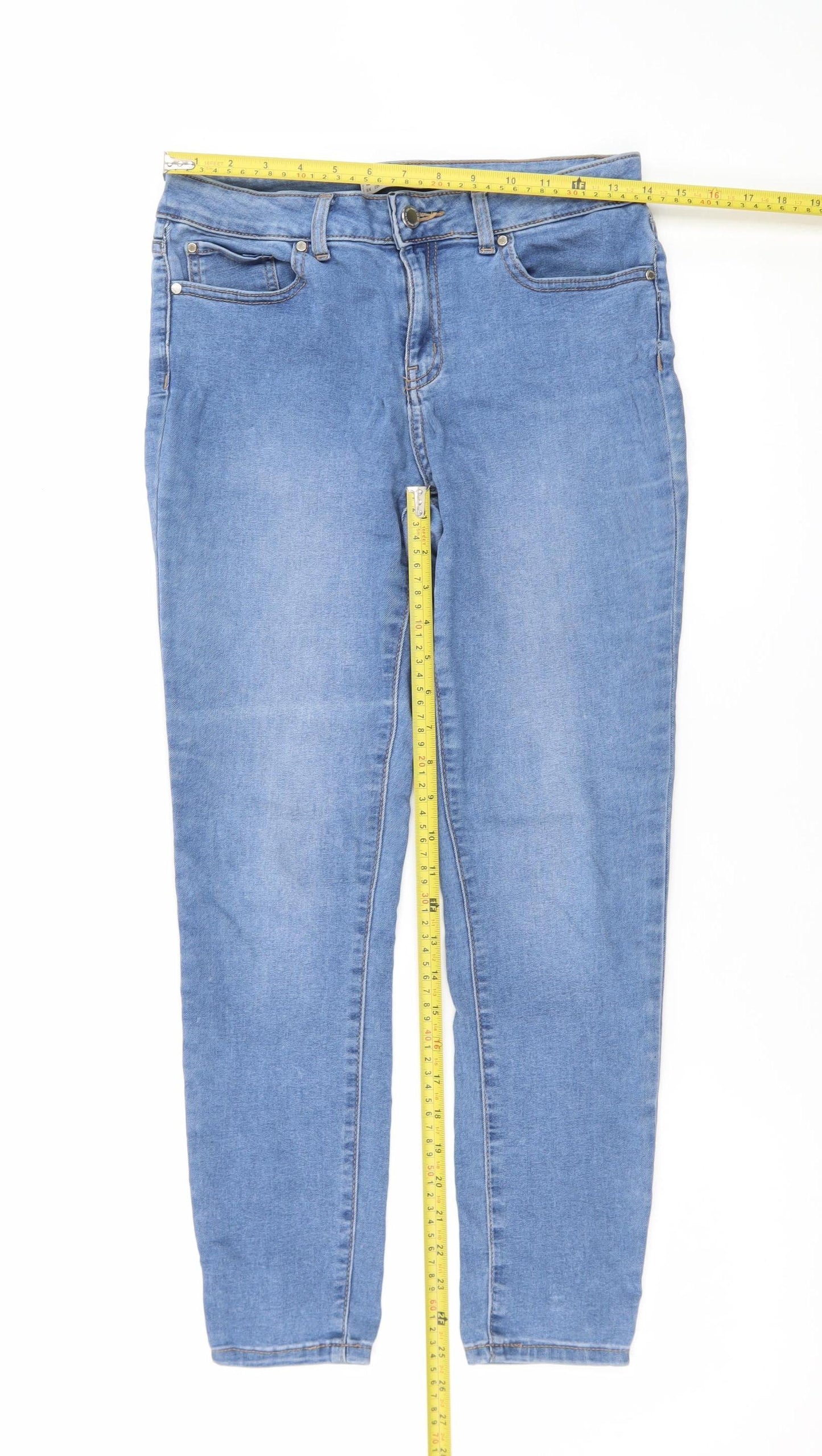 Denim Co. Women's Blue Skinny Stretch Jeans Size 10