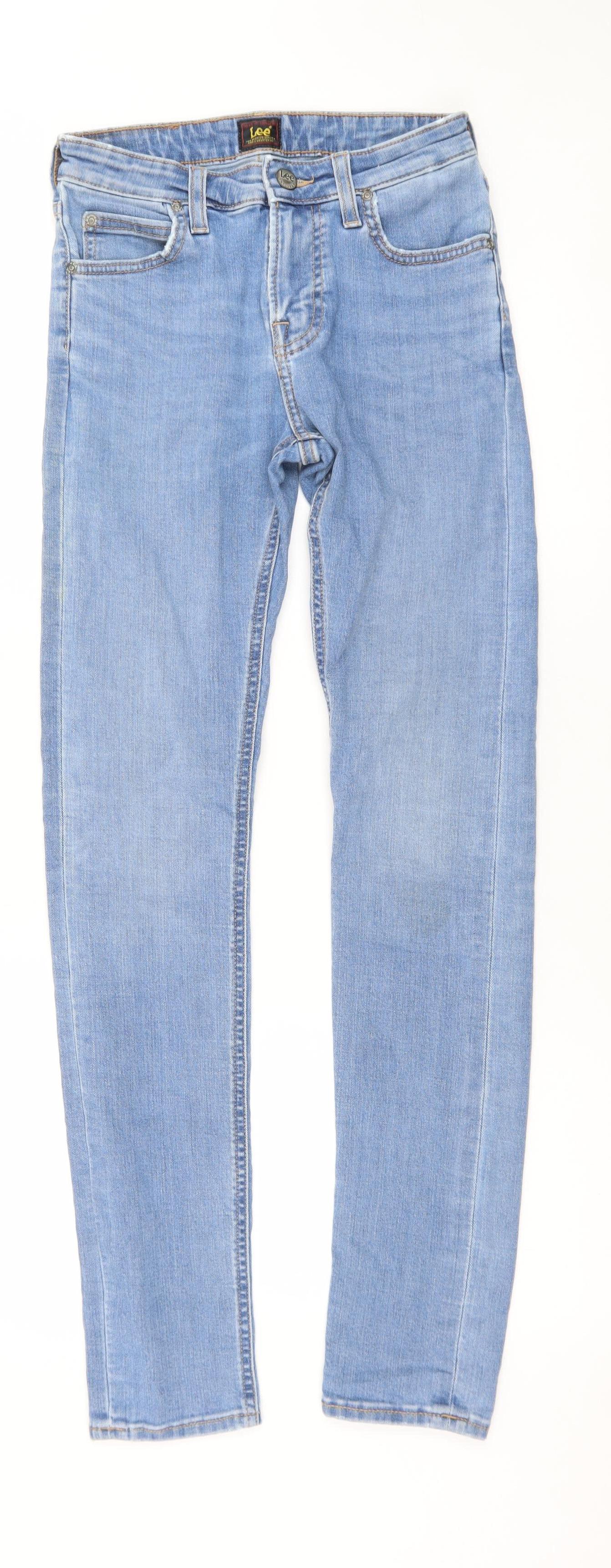 Lee Women Blue Malone Slim Straight Jeans W26 L32