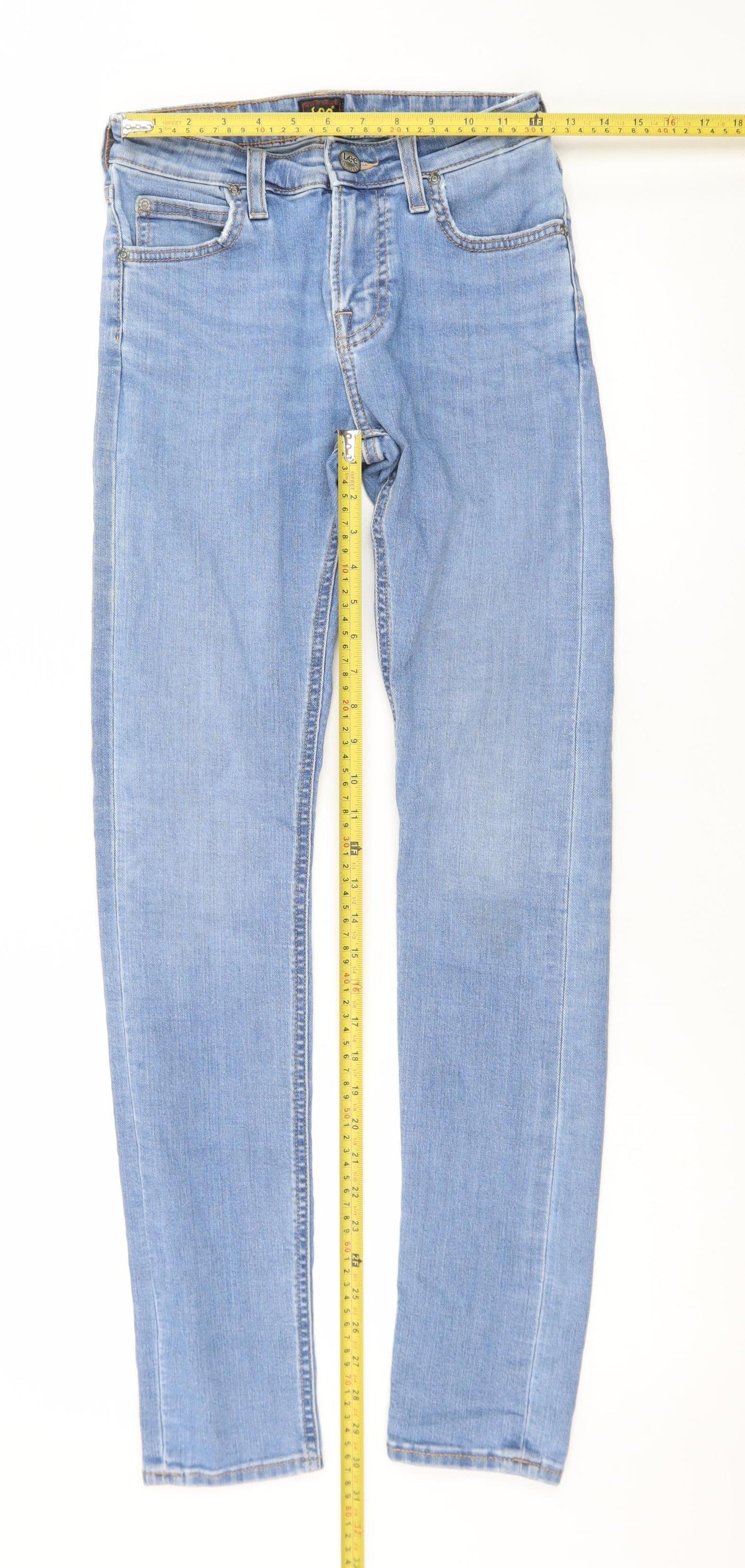 Lee Women Blue Malone Slim Straight Jeans W26 L32