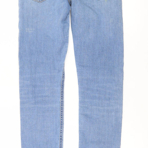 Lee Women Blue Malone Slim Straight Jeans W26 L32