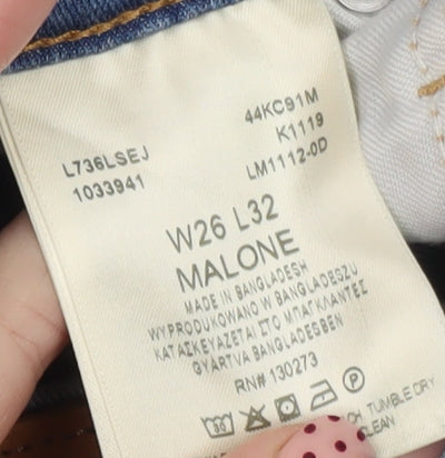 Lee Women Blue Malone Slim Straight Jeans W26 L32