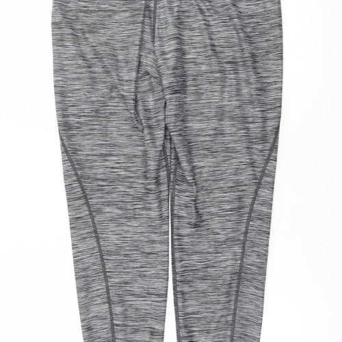 H&M Women’s Grey Sports Ankle Leggings L Moisture Wicking Stretch
