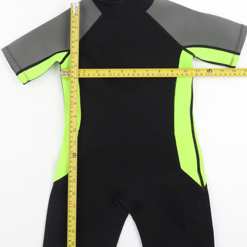 St. Bernard Boys Black & Neon Green Short Sleeve Wetsuit Age 4