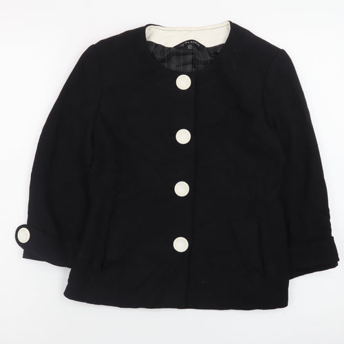 Laura Ashley Women's Black Suit Jacket UK 8 Classic Lined Blazer