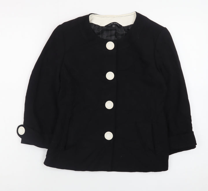 Laura Ashley Women's Black Suit Jacket UK 8 Classic Lined Blazer