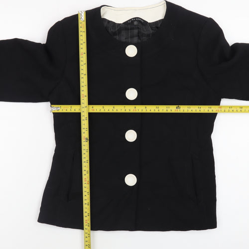 Laura Ashley Women's Black Suit Jacket UK 8 Classic Lined Blazer