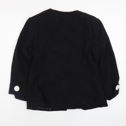 Laura Ashley Women's Black Suit Jacket UK 8 Classic Lined Blazer