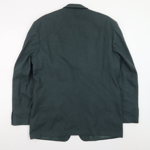 Burton Menswear Men Green Wool Blend 40 Blazer Regular Fit