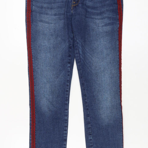 Khaadi Women Blue Skinny Jeans Size 8 Mid Rise Denim Stretch