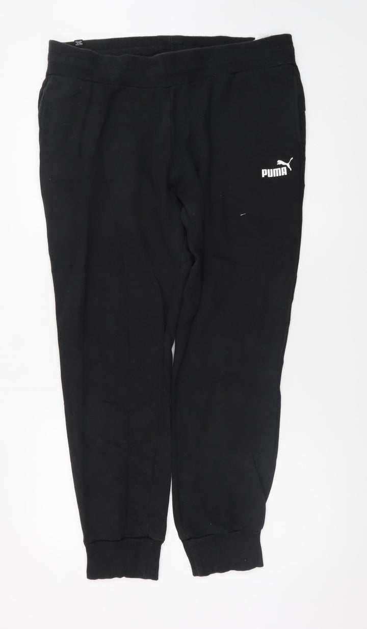 Puma Men’s Black Regular Fit Jogger Trousers 2XL