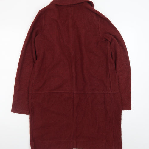 Next Women’s Red Cotton Blend Long Coatigan Size 8
