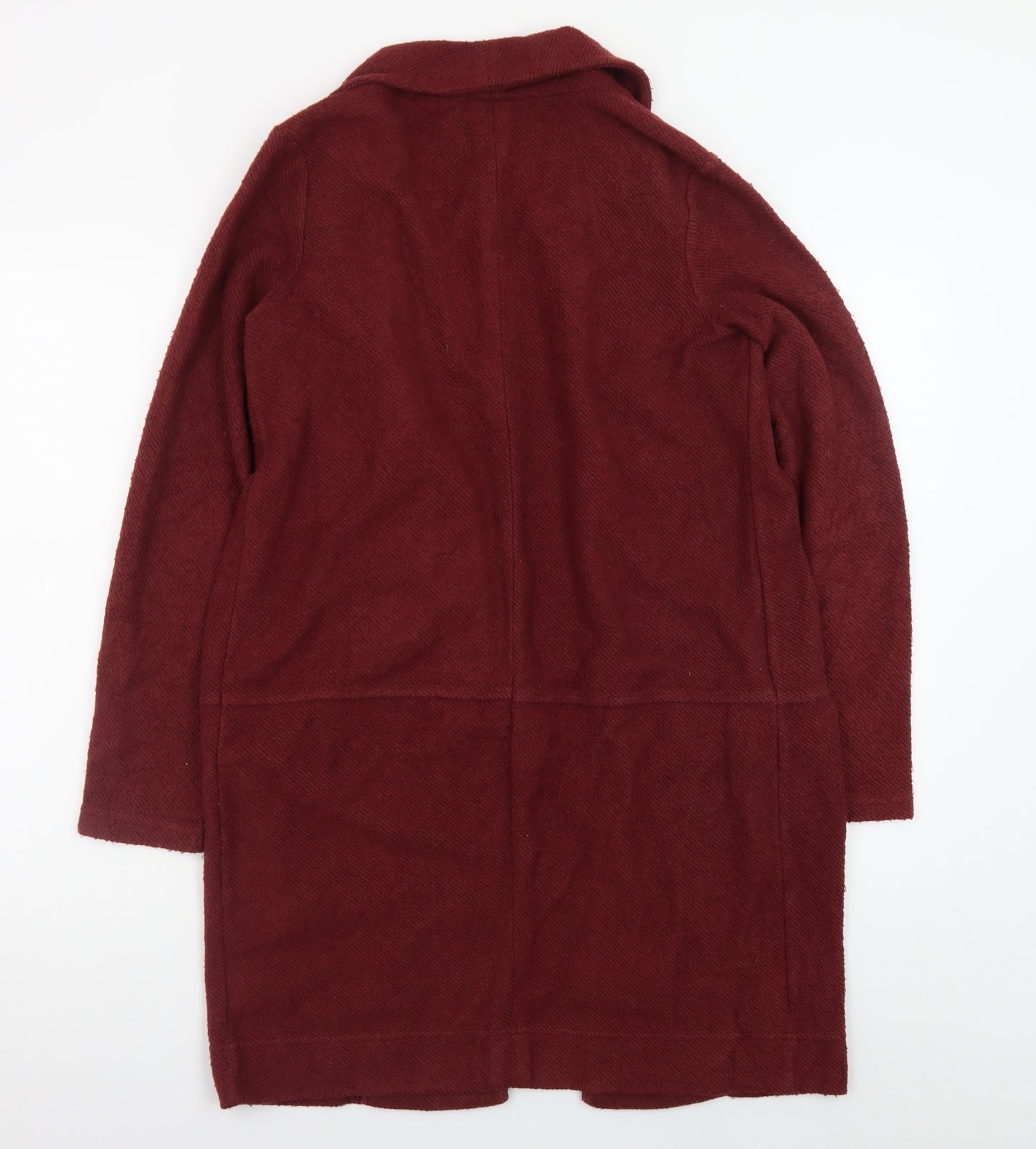 Next Women’s Red Cotton Blend Long Coatigan Size 8