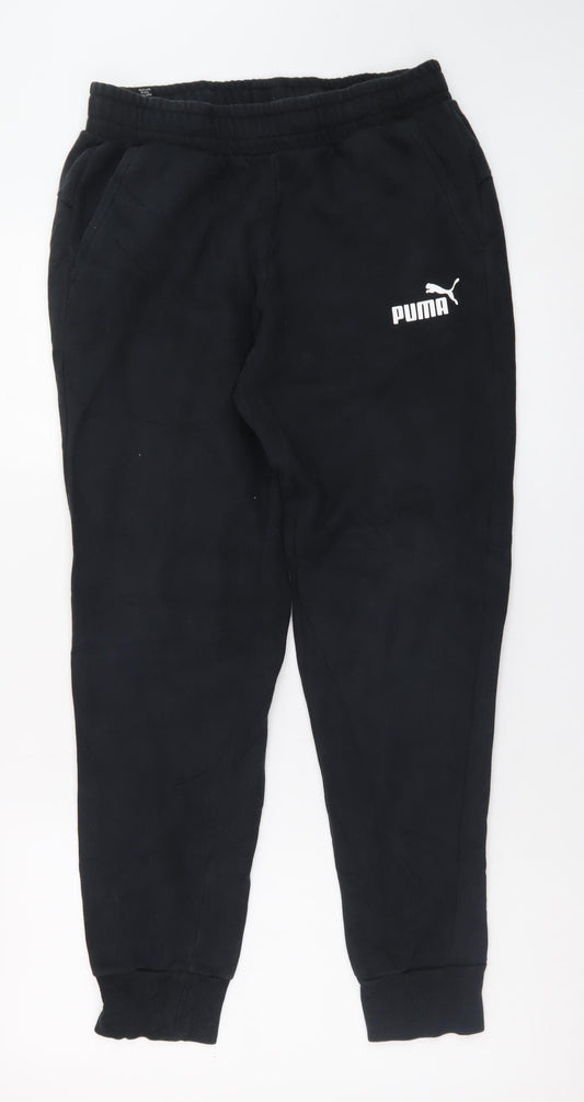 Puma Men's Black Jogger Sweatpants Size M Casual Tapered Fit