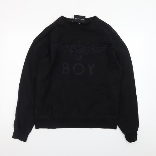 BOY London Men's Black Pullover Sweatshirt Small Logo Graphic
