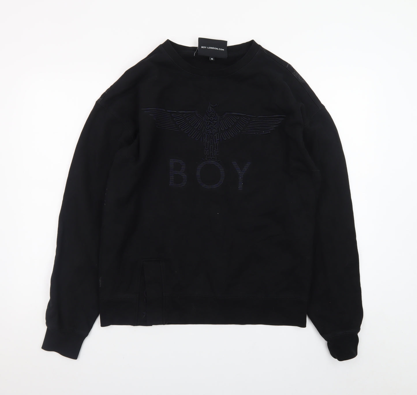 BOY London Men's Black Pullover Sweatshirt Small Logo Graphic