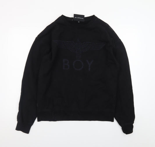 BOY London Men's Black Pullover Sweatshirt Small Logo Graphic