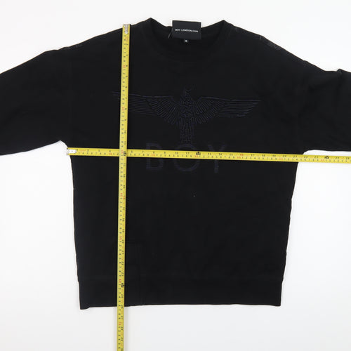 BOY London Men's Black Pullover Sweatshirt Small Logo Graphic