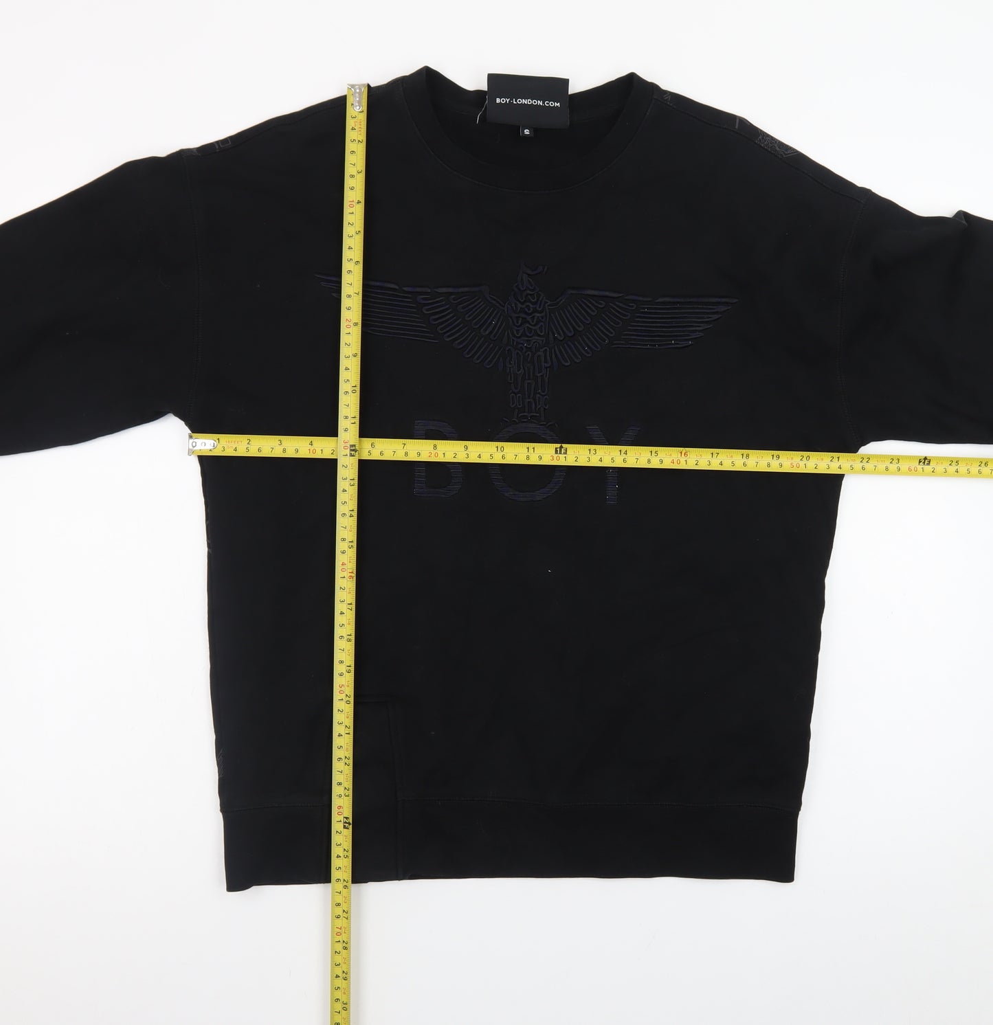 BOY London Men's Black Pullover Sweatshirt Small Logo Graphic
