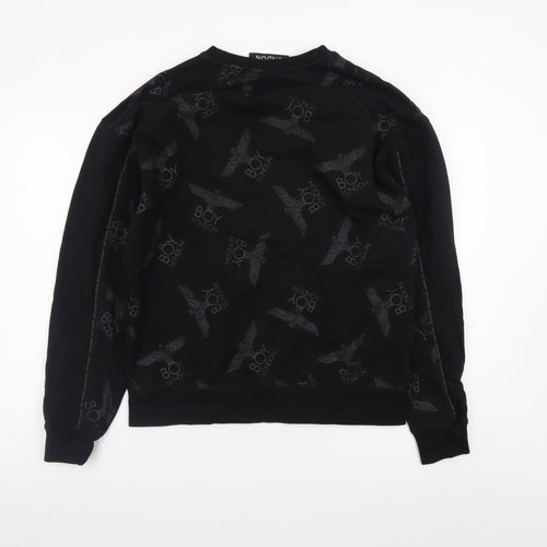 BOY London Men's Black Pullover Sweatshirt Small Logo Graphic