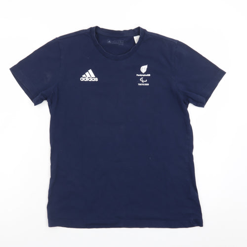 Adidas Womens Blue ParalympicsGB Tokyo 2020 T-Shirt Size 14