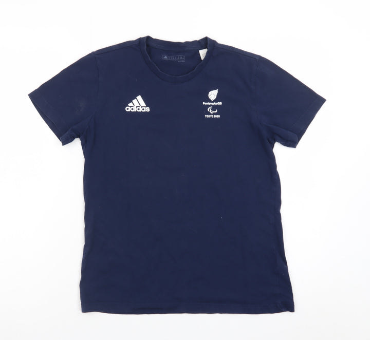 Adidas Womens Blue ParalympicsGB Tokyo 2020 T-Shirt Size 14