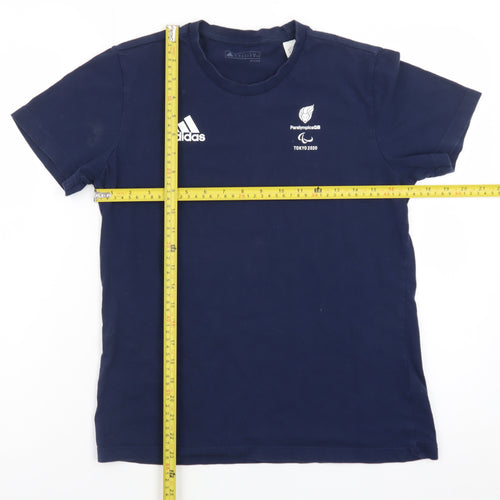 Adidas Womens Blue ParalympicsGB Tokyo 2020 T-Shirt Size 14