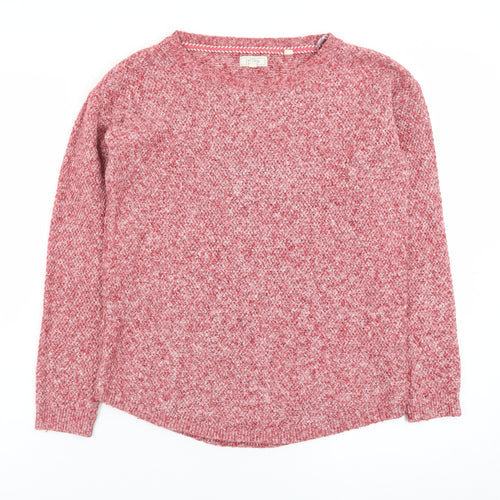 Fat Face Women’s Red Knit Long Sleeve Crew Neck Jumper Size 8
